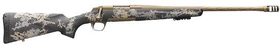 Picture of Browning 035582299 X-Bolt Mountain Pro Burnt Bronze Spr 6.8 Western 3+1 20" Fluted, Burnt Bronze Cerakote Barrel/Rec, Carbon Fiber Stock With Accent Graphics, Recoil Hawg Muzzle Brake 