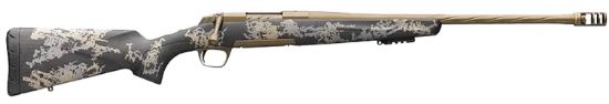 Picture of Browning 035582298 X-Bolt Mountain Pro Burnt Bronze Spr 7Mm Prc 4+1 20" Fluted, Burnt Bronze Cerakote Barrel/Rec, Carbon Fiber Stock With Accent Graphics, Recoil Hawg Muzzle Brake 