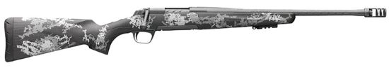 Picture of Browning 035585294 X-Bolt Pro Spr 6.5 Prc 3+1 20" Steel Fluted Sporter Barrel, Carbon Gray Elite Cerakote Steel Receiver, Carbon Fiber With Black & Gray Splatter Stock, Right Hand 