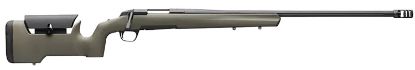 Picture of Browning 035588299 X-Bolt Max Long Range 6.8 Western 3+1 26" Matte Black Fluted/Heavy Sporter/Threaded Barrel, Matte Black Drilled & Tapped Steel Receiver, Synthetic Od Green Max Stock W/Adj Comb 