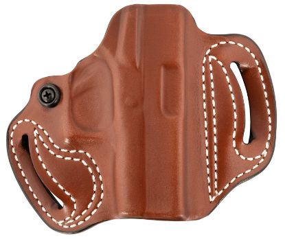 Picture of Desantis Gunhide 086Ta8bz0 Mini Slide Owb Tan Leather Belt Slide Fits Glock 43/43X/48 Belt 1.75" Wide Right Hand 