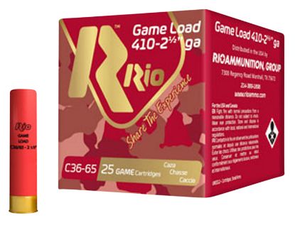 Picture of Rio Ammunition Rc368 Game Load Heavy Field 410 Gauge 2.50" 1/2 Oz 8 Shot 25 Per Box/ 10 Case 