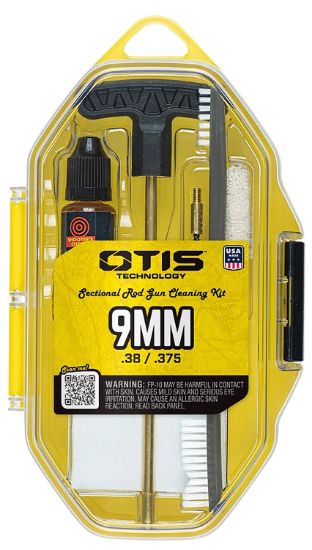 Picture of Otis Fgsrs9mm 9Mm Cleaning Kit For Pistol 9Mm/.375/.38 Cal Yellow Plastic Box Case 