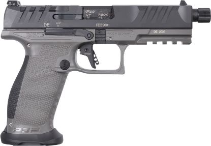 Picture of Walther Arms 2877503 Pdp Pro Sd 9Mm Luger 18+1 5.10" Threaded Barrel, Black Optic Cut/Serrated Slide, Tungsten Gray Polymer Frame With Pic. Rail, Performance Duty Grip, Flared Magwell 