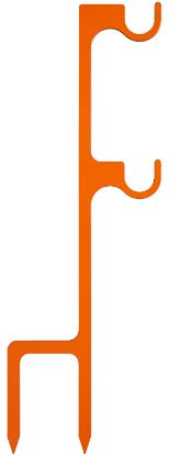 Picture of Champion Targets 44915C Impact Steel Double Hanger Stake Rimfire Orange 