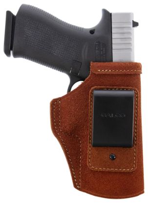 Picture of Galco Sto858 Stow-N-Go Iwb Natural Leather Belt Clip Fits S&W M&P 380Ez Right Hand 