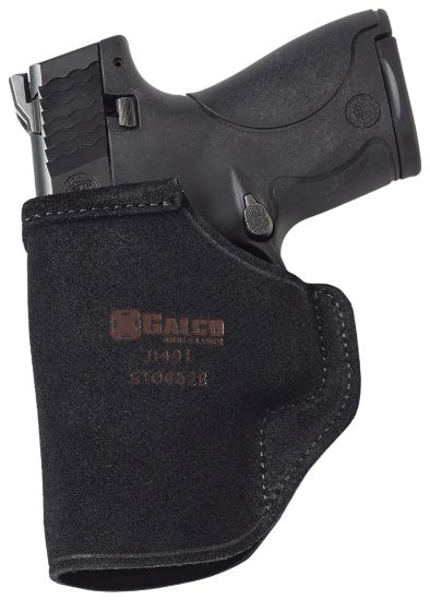 Picture of Galco Sto858b Stow-N-Go Iwb Black Leather Belt Clip Fits S&W M&P 380Ez Right Hand 