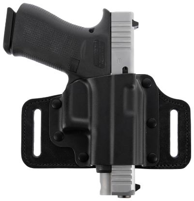 Picture of Galco Ts428b Tacslide Owb Black Kydex/Leather Belt Slide Fits Hk 45/45C/Hk P30/Usp 9/40 Right Hand 