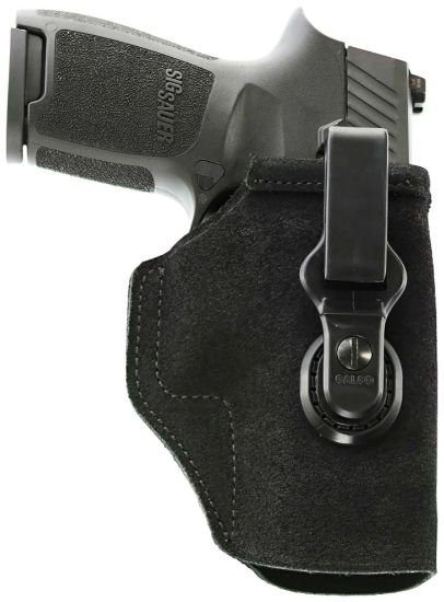 Picture of Galco Tuc890b Tuck-N-Go 2.0 Iwb Black Leather Uniclip/Stealth Clip Fits Ruger Max-9 Ambidextrous 