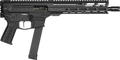 Picture of Cmmg 99A806dab Dissent Mkgs 9Mm Luger 33+1 10.50", Black, Picatinny Brace Adapter, 5.50" M-Lok Handguard, Left Side Charging Handle, Zeroed Linear Comp, Zeroed Drop-In Single Stage Trigger 