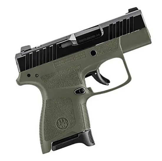 Picture of Beretta Usa Jaxn9278a1 Apx A1 Carry Micro-Compact Frame 9Mm Luger 8+1, 3" Blued Steel Barrel, Black Serrated Steel Slide, Od Green Polymer Frame & Grip 