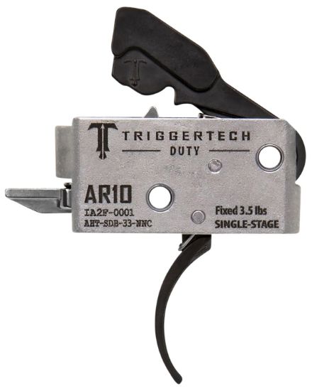 Picture of Triggertech Ahtsdb33nnc Duty Curved Trigger Single-Stage 3.50 Lbs Draw Weight Fits Ar-10 