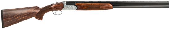 Picture of Fausti Usa, Inc 15101 Caledon 12 Gauge 3" 2Rd 30" Blued Barrel, Engraved Stainless Rec, Wood Laser Grain Stock, Metallic Bead Sight 