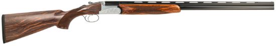Picture of Fausti Usa, Inc 15402 Caledon 410 Gauge 3" 2Rd 28" Blued Barrel, Engraved Stainless Rec, Wood Laser Grain Stock, Metallic Bead Sight 