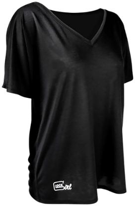 Picture of Glock Ap960350 Glock Girl Relaxed Black Pre-Shrunk Cotton Short Sleeve V-Neck Small 