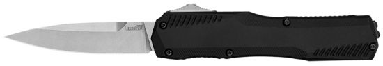 Picture of Kershaw 9000 Livewire 3.30" Otf Spear Point Plain Stonewashed Cpm 20V Ss Blade/ Textured Black Anodized Aluminum Handle Includes Pocket Clip 