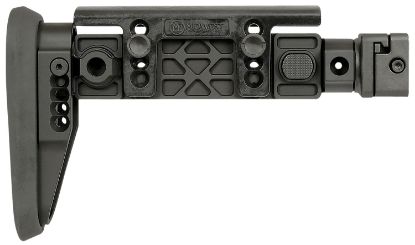 Picture of Midwest Industries Miakalphafs Alpha Folding Stock Black Synthetic Side Folding Stock With Adjustable Cheekrest, Compatible W/ 1913 Picatinny Rail Adapter For Ak-Platform 