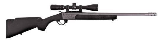 Picture of Traditions Cr9-451130T Outfitter G3 Takedown 450 Bushmaster 1Rd 22", Stainless Cerakote Barrel/Rec, Black Synthetic Stock, Muzzle Brake, 3-9X40mm Bdc Scope 