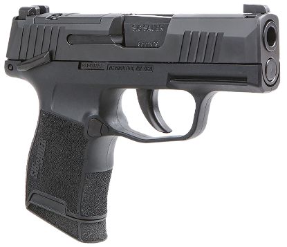 Picture of Sig Sauer 3659Bxr3pms P365 Bxr Micro-Compact 9Mm Luger 10+1, 3.10" Black Steel Barrel, Black Nitron Optic Ready/Serrated Slide, Black Stainless Steel Frame W/Picatinny Rail, Black Polymer Grips 