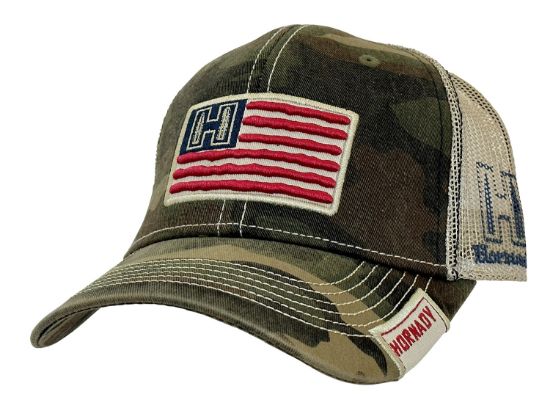 Picture of Hornady Gear 10090 Hornady Camo American Flag Patch 