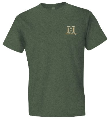 Picture of Hornady Gear 31431 Hornady T-Shirt Logo Stamp Military Green Short Sleeve Small 