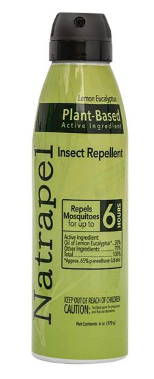 Picture of Natrapel 00066865 Lemon Eucalyptus 6 Oz Aerosol Repels Ticks Effective Up To 6 Hrs 