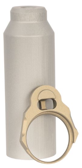 Picture of Q Llc Acchbtubesleeve Honey Badger Buffer Tube Sleeve Gray With End Plate 