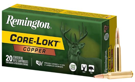 Picture of Remington Ammunition R27855 Core-Lokt Copper 270 Win 130 Gr Copper Hollow Point 20 Per Box/ 10 Case 