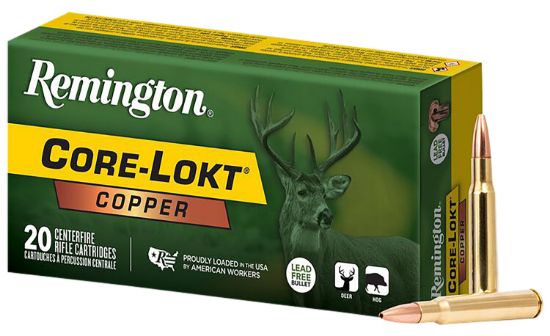 Picture of Remington Ammunition R27853 Core-Lokt Copper 30-06 Springfield 150 Gr Copper Hollow Point 20 Per Box/ 10 Case 