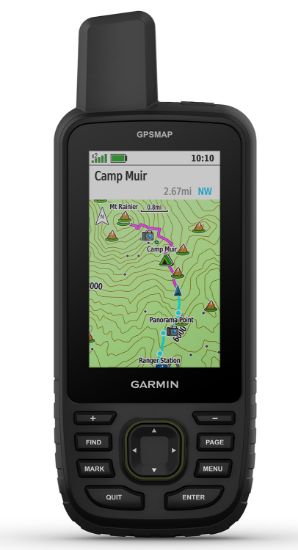 Picture of Garmin 0100281300 Gpsmap 67 Maps Up To 32Gb/Microsd Card Memory Black 3" Transflective Colot Tft Display, Compatible W/ Garmin Explore App & Garmin Connect Mobile Features Preloaded Maps 