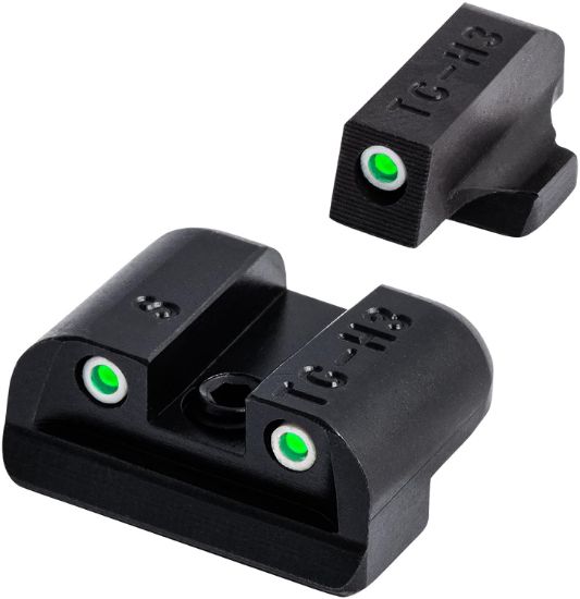 Picture of Truglo Tg231s2 Tritium Black | Green Tritium Front Sight Green Tritium Rear Sight 