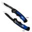 Picture of Accusharp 743C Replaceable Blade Razor 3.50" Folding Plain Stainless Steel Blade/Royal Blue Ergonomic Anti-Slip Anodized Aluminum Handle/Includes 2 Replacement Blades/Belt Clip 