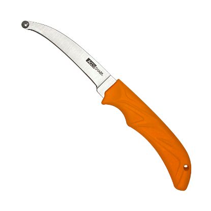 Picture of Accusharp 734C Accuzip 4" Fixed Plain Stainless Steel/ Blade Blaze Orange Ergonomic Anti-Slip Rubber Handle 