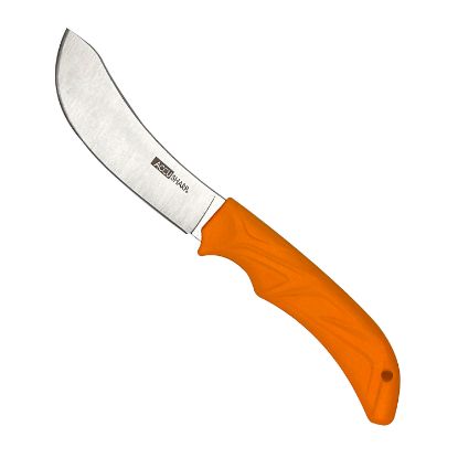 Picture of Accusharp 732C Butcher 4" Fixed Butcher Plain Stainless Steel Blade/Blaze Orange Ergonomic Anti-Slip Rubber Handle 