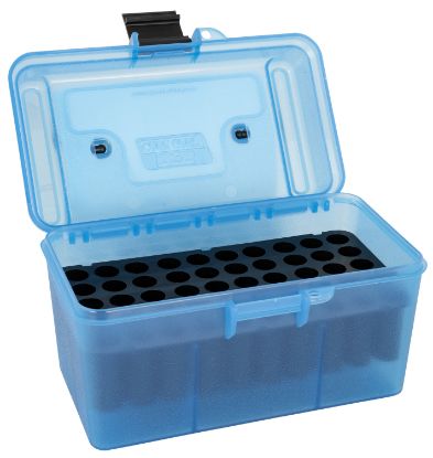 Picture of Mtm Case-Gard H50rm24 Deluxe Ammo Box Rifle, Clear Blue Polypropylene, 50Rd 