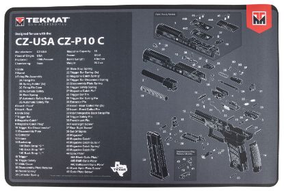 Picture of Tekmat Tekr17czp10c Cz P-10C Cleaning Mat Cz P-10C Parts Diagram 11" X 17" 