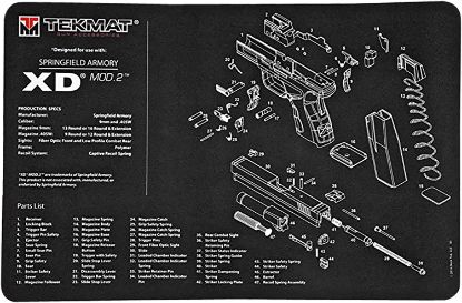 Picture of Tekmat Tekr17xdmod2 Springfield Armory Xd Mod.2 Cleaning Mat Springfield Xd Mod.2 Parts Diagram 11" X 17" 