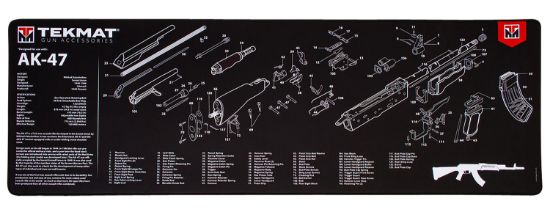 Picture of Tekmat Tekr36ak47 Ak-47 Ultra 44 Cleaning Mat Ak-47 Parts Diagram 15" X 44" 