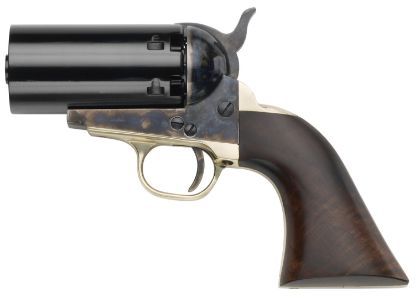 Picture of Pietta Pf51pepper36 1851 Navy "Yank" Pepperbox 36 Cal 6Rd Color Case Hardened Frame, Walnut Grip, No Barrel 