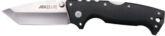 Picture of Cold Steel Csflad10t Ad-10 Lite 3.50" Folding Tanto Plain Stonewashed Aus-10A Ss Blade/Black Scales G10 Handle Includes Belt Clip 