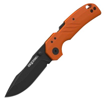 Picture of Cold Steel Csfl30dpldboz Engage 3" Folding Tanto Plain Black Pvd Stonewashed 4116 Ss Blade/4.11" Orange Gfn Handle Includes Belt Clip 