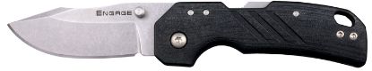 Picture of Cold Steel Csfl25dplc Engage 2.50" Folding Clip Point Plain Stonewashed 4116 Ss Blade/Black Gfn Handle Includes Belt Clip 