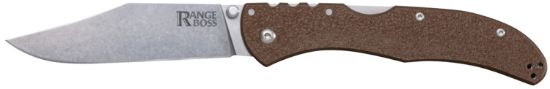 Picture of Cold Steel Cs20kr9z Range Boss Folding Clip Point Plain 4034 Ss Blade 5.25" Flat Dark Earth Zy-Ex Handle Blister Pack 