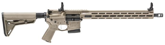 Picture of Springfield Armory Stv916556fplc Saint Victor 5.56X45mm Nato 10+1 16", Black Rec, Fde Magpul Sl Stock & Grip, Flip-Up Sights, Includes Magpul Angled Grip 