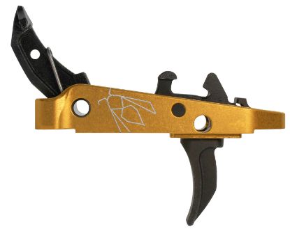 Picture of Cmc Triggers 47407 Drop-In Yella Jacket Combat Trigger Group 2.0 Single-Stage Curve With 2.50 Lbs Draw Weight, Black With Yellow Housing, Fits Ak-47 