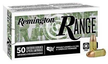 Picture of Remington Ammunition R27780 Range 9Mm Luger 124 Gr Full Metal Jacket 50 Per Box/ 20 Case 