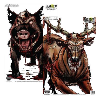 Picture of Birchwood Casey 35627 Smokehouse Zombie Deer/Hog Hanging Smokehouse Blood Trail All Firearms 12" X 18" Impact Enhancement Splatter 8 Targets 