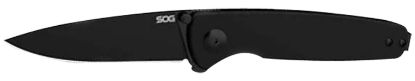 Picture of S.O.G Sog11150143 Twitch Iii 3.10" Folding Drop Point Plain Black Tini 154Cm Ss Blade, Black Aluminum Handle 