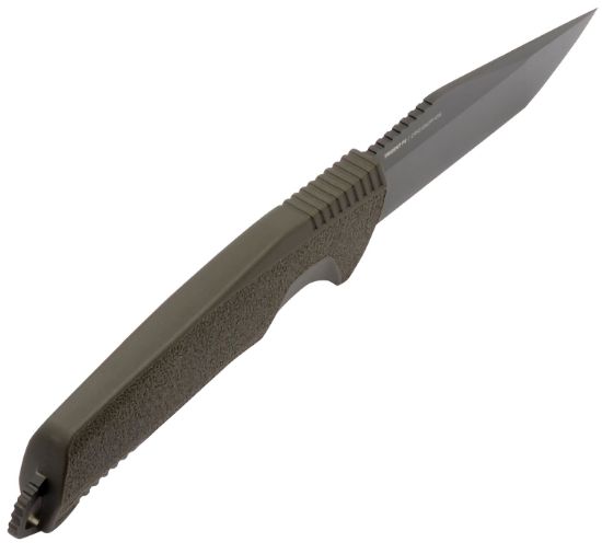 Picture of S.O.G Sog17120357 Trident Fx 4.20" Fixed Tanto Plain Tini 4116 Ss Blade/Od Green Textured Grn Handle 