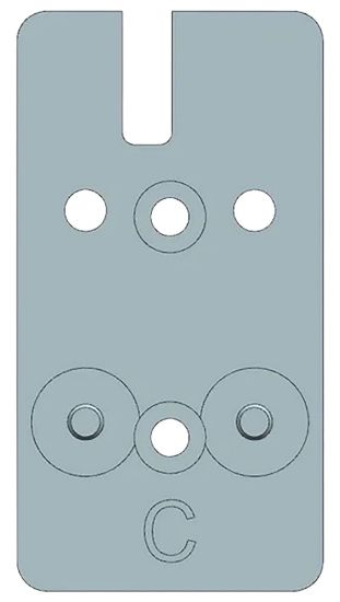 Picture of Beretta Usa Eus03053 90/92 Silver, Fits Beretta 90/92 Rdo C-More Pattern Footprint Mount 